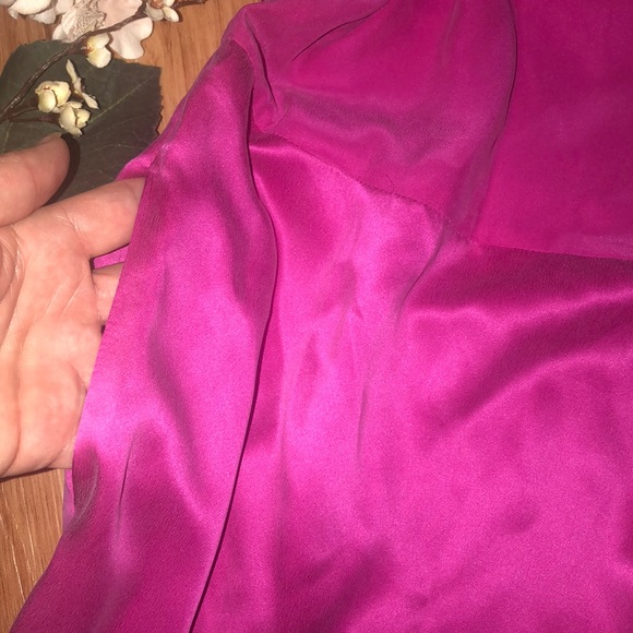 Talbots pink silk kimono dress - Picture 3 of 8